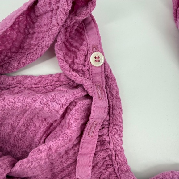 Xirena Rue Flowy Fairy Pink Cotton Gauze Cottagecore Boho L Ruffle Tank Top - Picture 5 of 7